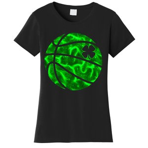 Basketball Shamrock Lucky Clover Irish St PatrickS Day Women's T-Shirt