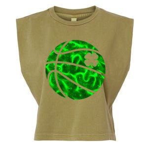 Basketball Shamrock Lucky Clover Irish St PatrickS Day Garment-Dyed Women's Muscle Tee