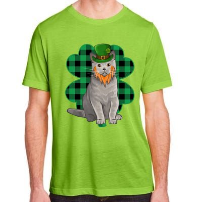 British Shorthair Leprechaun St Patricks Day Lucky Clover Great Gift Adult ChromaSoft Performance T-Shirt