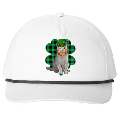 British Shorthair Leprechaun St Patricks Day Lucky Clover Great Gift Snapback Five-Panel Rope Hat