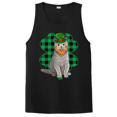 British Shorthair Leprechaun St Patricks Day Lucky Clover Great Gift PosiCharge Competitor Tank