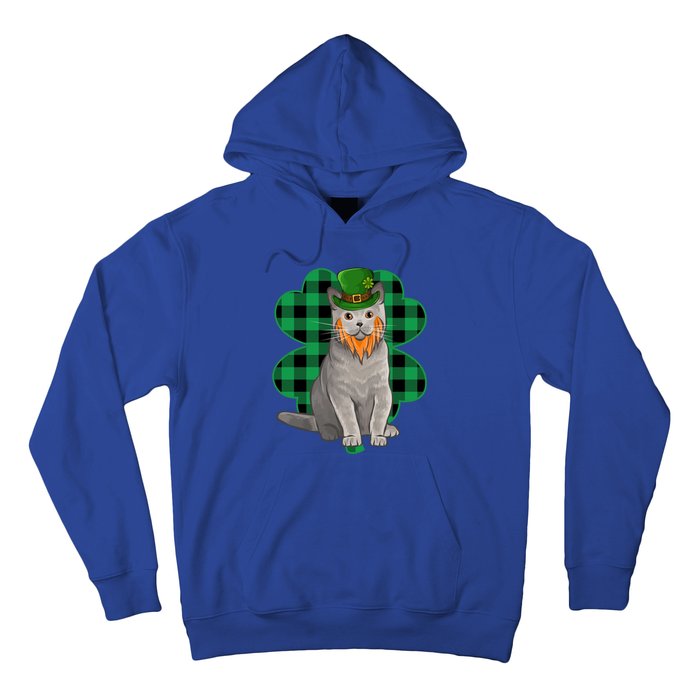 British Shorthair Leprechaun St Patricks Day Lucky Clover Great Gift Hoodie