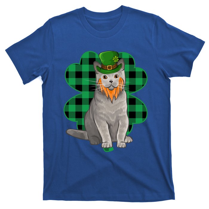 British Shorthair Leprechaun St Patricks Day Lucky Clover Great Gift T-Shirt