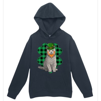 British Shorthair Leprechaun St Patricks Day Lucky Clover Great Gift Urban Pullover Hoodie