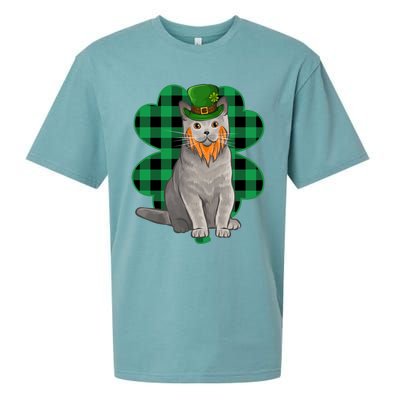 British Shorthair Leprechaun St Patricks Day Lucky Clover Great Gift Sueded Cloud Jersey T-Shirt