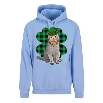 British Shorthair Leprechaun St Patricks Day Lucky Clover Great Gift Unisex Surf Hoodie