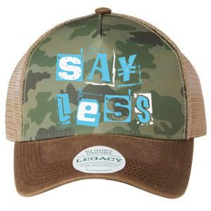 Blue Say Less Blue Color Graphic Legacy Tie Dye Trucker Hat