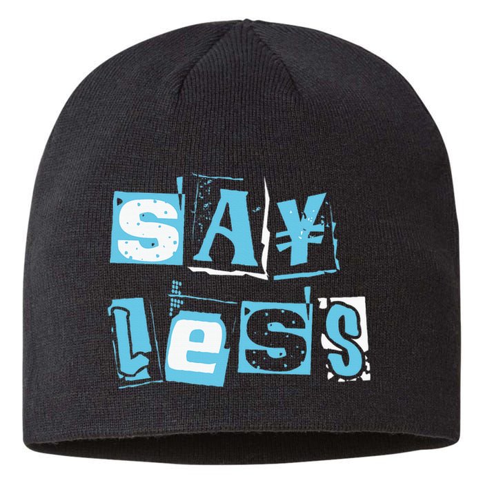 Blue Say Less Blue Color Graphic Sustainable Beanie