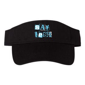 Blue Say Less Blue Color Graphic Valucap Bio-Washed Visor