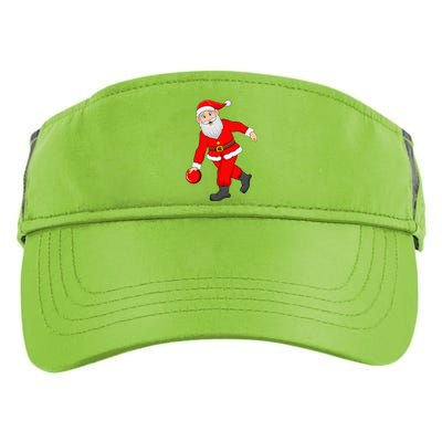 Bowling Sports Lover Santa Playing Bowling Christmas Cool Gift Adult Drive Performance Visor