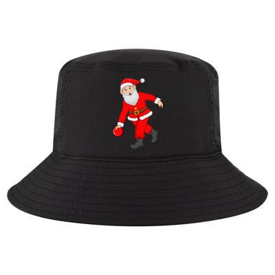 Bowling Sports Lover Santa Playing Bowling Christmas Cool Gift Cool Comfort Performance Bucket Hat