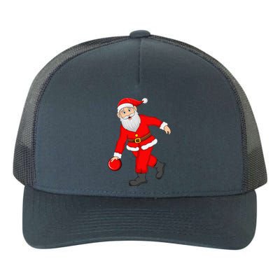 Bowling Sports Lover Santa Playing Bowling Christmas Cool Gift Yupoong Adult 5-Panel Trucker Hat