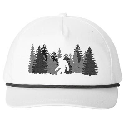 Bigfoot Sasquatch Lovers Bigfoot Believers Camping Snapback Five-Panel Rope Hat