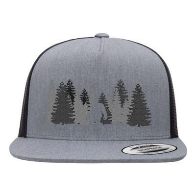 Bigfoot Sasquatch Lovers Bigfoot Believers Camping Flat Bill Trucker Hat