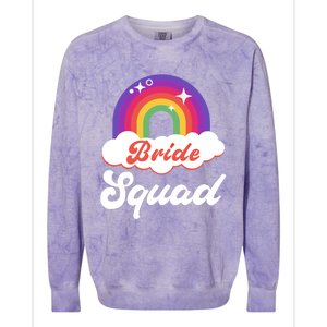 Bride Squad Lesbian Bachelorette Party Gift Colorblast Crewneck Sweatshirt