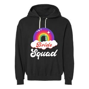 Bride Squad Lesbian Bachelorette Party Gift Garment-Dyed Fleece Hoodie