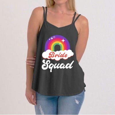 Bride Squad Lesbian Bachelorette Party Gift Women's Strappy Tank