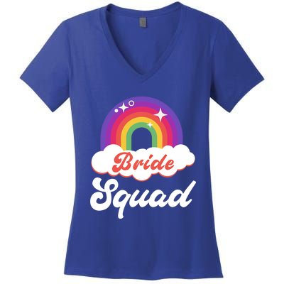 Bride Squad Lesbian Bachelorette Party Gift Women's V-Neck T-Shirt