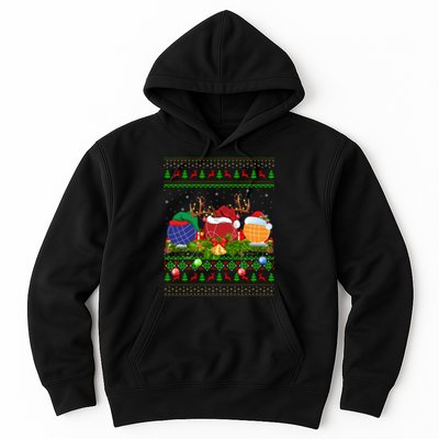 Bocce Sports Lover Xmas Santa Ugly Bocce Christmas Long Sleeve Hoodie