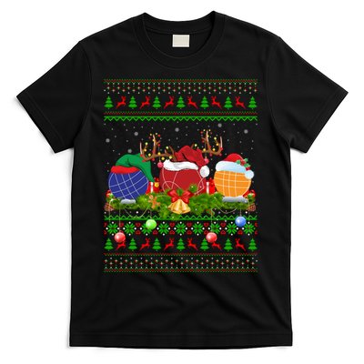 Bocce Sports Lover Xmas Santa Ugly Bocce Christmas Long Sleeve T-Shirt