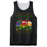 Bocce Sports Lover Xmas Santa Ugly Bocce Christmas Long Sleeve Mesh Reversible Basketball Jersey Tank