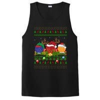 Bocce Sports Lover Xmas Santa Ugly Bocce Christmas Long Sleeve PosiCharge Competitor Tank