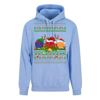 Bocce Sports Lover Xmas Santa Ugly Bocce Christmas Long Sleeve Unisex Surf Hoodie