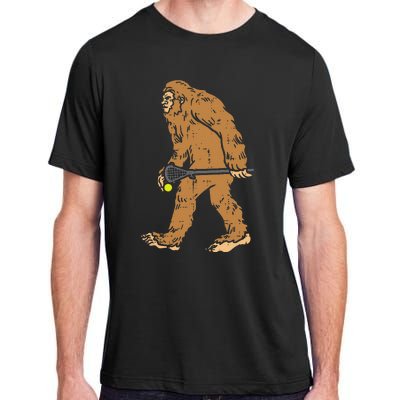 Bigfoot Sasquatch Lacrosse Funny Lax Player Goalie Adult ChromaSoft Performance T-Shirt