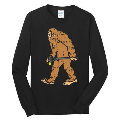 Bigfoot Sasquatch Lacrosse Funny Lax Player Goalie Tall Long Sleeve T-Shirt