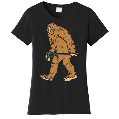 Bigfoot Sasquatch Lacrosse Funny Lax Player Goalie Women's T-Shirt