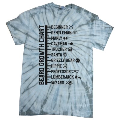 Beard Scale Length Measurement Size Chart Funny Bearded Gift Tie-Dye T-Shirt