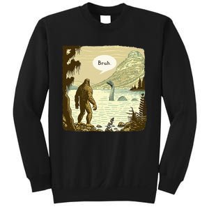 Bigfoot Sasquatch Loch Ness Monster Introvert Bruh Sweatshirt