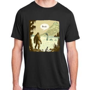 Bigfoot Sasquatch Loch Ness Monster Introvert Bruh Adult ChromaSoft Performance T-Shirt