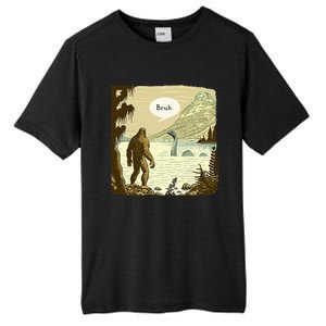 Bigfoot Sasquatch Loch Ness Monster Introvert Bruh Tall Fusion ChromaSoft Performance T-Shirt