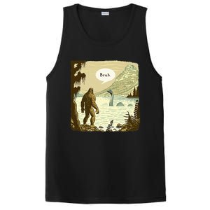 Bigfoot Sasquatch Loch Ness Monster Introvert Bruh PosiCharge Competitor Tank