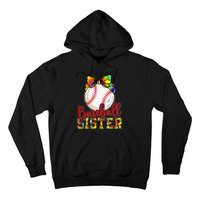 Baseball Sister Leopard Tie Dye Funny Mothers Day Girl Women Hoodie