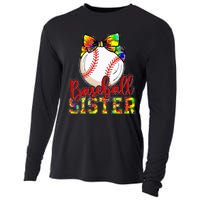 Baseball Sister Leopard Tie Dye Funny Mothers Day Girl Women Cooling Performance Long Sleeve Crew