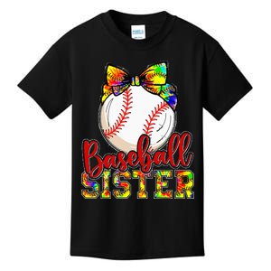 Baseball Sister Leopard Tie Dye Funny Mothers Day Girl Women Kids T-Shirt