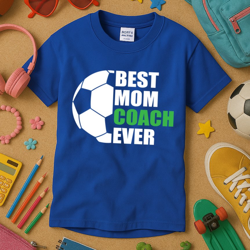 Best Soccer Mom Coach Ever Mother Soccer Mom Coach Gift Kids T-Shirt