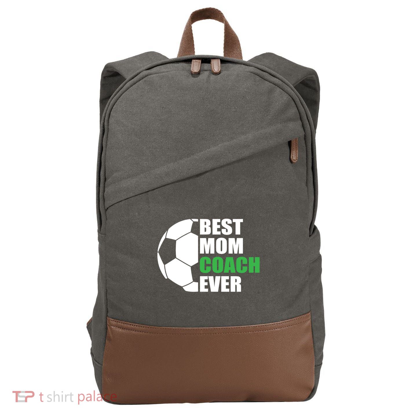 Best Soccer Mom Coach Ever Mother Soccer Mom Coach Gift Cotton Canvas Backpack