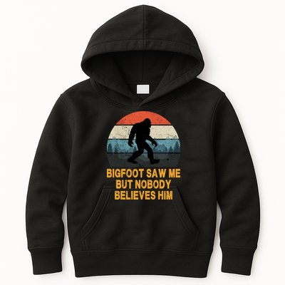 Bigfoot Saw Me But Nobody Believes Him Kids Hoodie