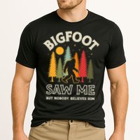 Bigfoot Saw Me But Nobody Believes Him Funny Sasquatch Retro Cooling Performance Crew T-Shirt