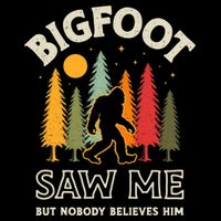 Bigfoot Saw Me But Nobody Believes Him Funny Sasquatch Retro 16 in Basic Backpack