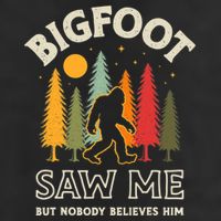 Bigfoot Saw Me But Nobody Believes Him Funny Sasquatch Retro Golf Towel