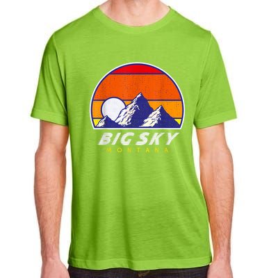 Big Sky Montana USA Ski Resort 1980s Retro Collection Adult ChromaSoft Performance T-Shirt