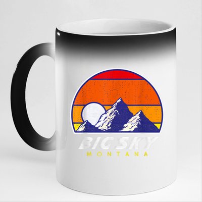 Big Sky Montana USA Ski Resort 1980s Retro Collection 11oz Black Color Changing Mug