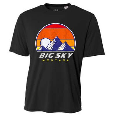 Big Sky Montana USA Ski Resort 1980s Retro Collection Cooling Performance Crew T-Shirt