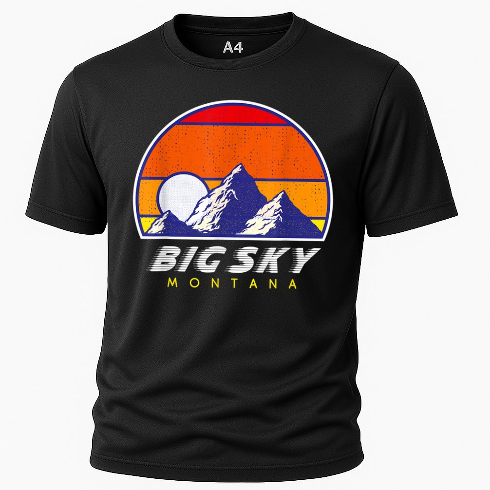 Big Sky Montana USA Ski Resort 1980s Retro Collection Cooling Performance Crew T-Shirt