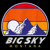 Big Sky Montana USA Ski Resort 1980s Retro Collection Cooling Performance Crew T-Shirt