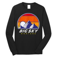 Big Sky Montana USA Ski Resort 1980s Retro Collection Long Sleeve Shirt